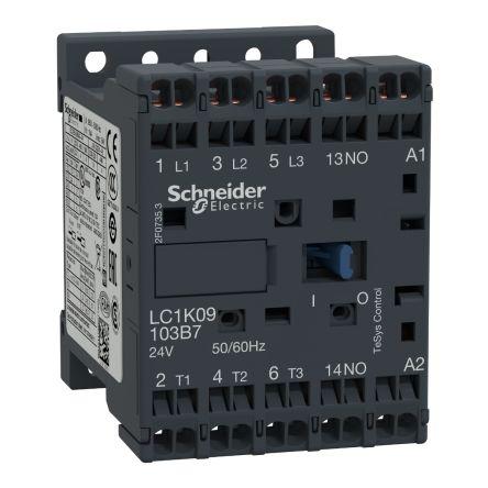 Schneider Electric TeSys K LC1K Contactor, 24 V ac Coil, 3 Pole, 9 A, 4 kW, 3NO