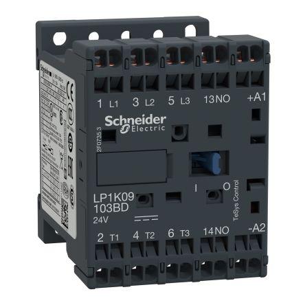 Schneider Electric TeSys K LP1K Contactor, 24 V dc Coil, 3 Pole, 9 A, 4 kW, 3NO