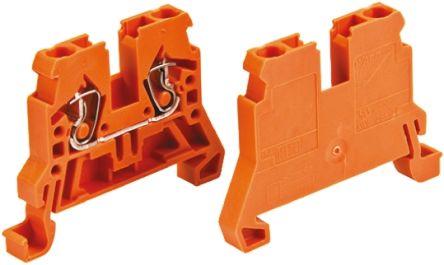 WAGO870-902 870 Series Feed Through Terminal Block, 2.5mm², Single-Level, Cage Clamp Termination