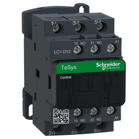 Schneider Electric TeSys D LC1D Contactor, 24 V ac Coil, 3 Pole, 12 A, 5.5 kW, 3NO