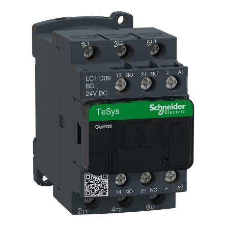 Schneider Electric TeSys D LC1D Contactor, 24 V dc Coil, 3 Pole, 9 A, 4 kW, 3NO