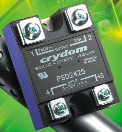 Sensata/Crydom Solid State Relay, 50 A rms Load, Panel Mount, 280 V rms Load, 32 V Control, PSD2450