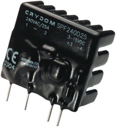 Sensata/Crydom Solid State Relay, 25 A Load, PCB Mount, 660 V rms Load, 32 V dc Control, SPFE480D25R