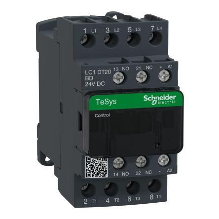 Schneider Electric TeSys D LC1D Contactor, 24 V dc Coil, 4 Pole, 20 A, 24 V dc Control, 4NO