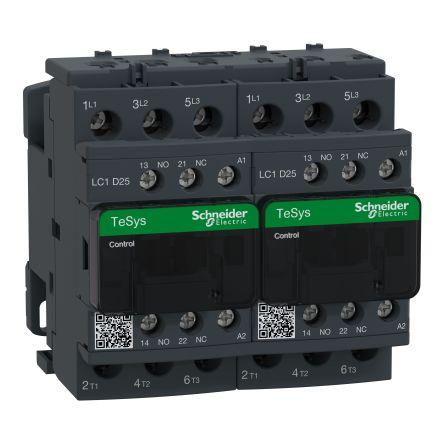 Schneider Electric TeSys D LC2D Contactor, 24 V ac Coil, 3 Pole, 25 A, 11 kW, 3NO