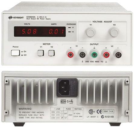 Keysight Technologies E3620A Bench Power Supply, 25W, 2 Output, 0 - 25V, 1A