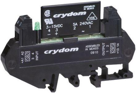 Sensata/Crydom DRA1-CX Series Solid State Interface Relay, 15 V dc Control, 5 A rms Load, DIN Rail Mount, DRA1-CX380D5