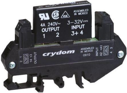 Sensata/Crydom DRA1-MP Series Solid State Interface Relay, 32 V Control, 3 A rms Load, DIN Rail Mount, DRA1-MP120D3