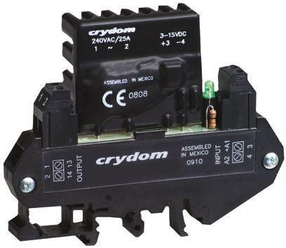 Sensata/Crydom Solid State Interface Relay, 15 V dc Control, 10 A rms Load, DIN Rail Mount, DRA1-SPF380D25