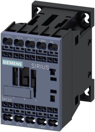 Siemens SIRIUS Innovation 3RT2 Contactor, 24 V ac Coil, 3 Pole, 16 A, 7.5 kW, 3NO