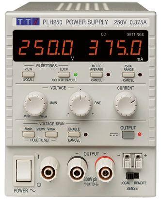 Aim-TTi PLH250 Bench Power Supply, 94W, 1 Output, 0 - 250V, 0 - 375mA