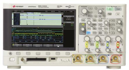 Keysight Technologies MSOX3024A Bench Oscilloscope, 200MHz, 16 Digital Channels, 4 Analogue Channels With UKAS