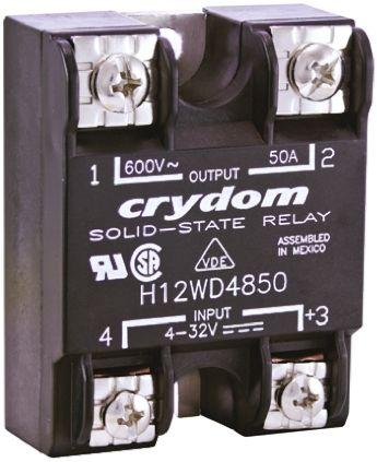 Sensata/Crydom H12WD Series Solid State Relay, 125 A Load, Panel Mount, 660 V rms Load, 32 V dc Control, H12WD48125PG