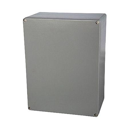 Fibox Euronord Series Grey Aluminium Enclosure, IP66, IP67, IP68, Grey Lid, 402.5 x 310 x 180mm