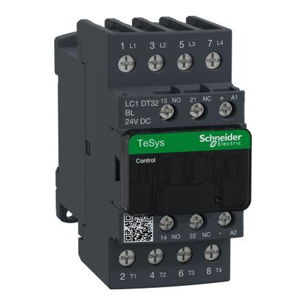 Schneider Electric TeSys D LC1D Contactor, 24 V dc Coil, 4 Pole, 32 A, 24 V dc Control, 4NO