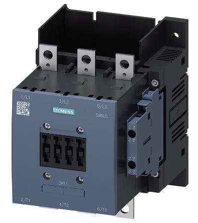 Siemens SIRIUS Classic 3RT1 Contactor, 24 V ac/dc Coil, 3 Pole, 150 A, 75 kW, 3NO