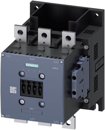 Siemens SIRIUS Classic 3RT1 Contactor, 400 V ac Coil, 3 Pole, 265 A, 132 kW, 2NO + 2NC