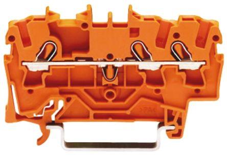 WAGO2002-1302 TOPJOB S, 2002 Series Feed Through Terminal Block, 2.5mm², Single-Level, Push-In Cage Clamp Termination,