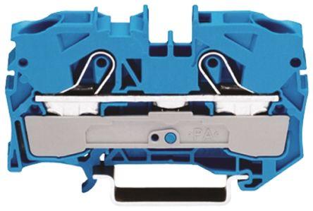WAGO2010-1204 TOPJOB S, 2010 Series Feed Through Terminal Block, 10mm², Single-Level, Push-In Cage Clamp Termination,
