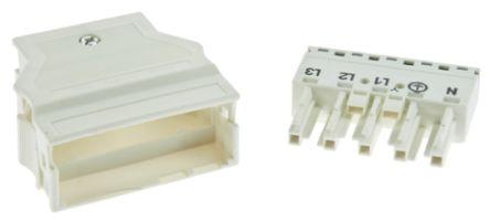 WAGO 770 Series Distribution Block, 5-Pole, Male, 10-Way, 25A