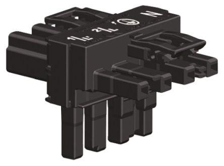 WAGO 770 Series Distribution Block, 4-Pole, Female, Male, 4-Way, 25A