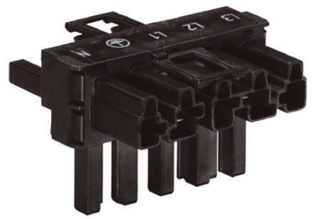 WAGO 770 Series Distribution Block, 5-Pole, Female, Male, 5-Way, 25A