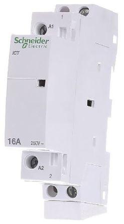 Schneider Electric Acti9 iCT iCT Contactor, 12 V ac Coil, 1 Pole, 16 A, 1NO