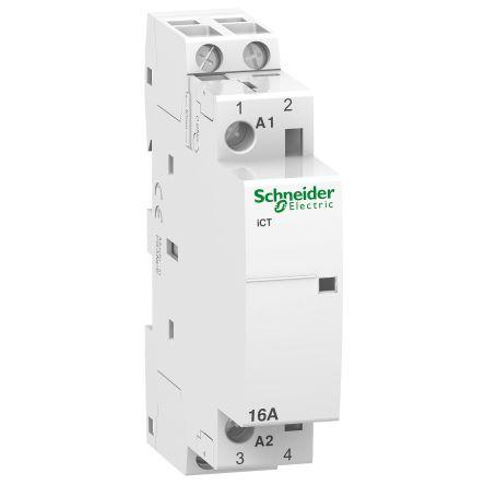 Schneider Electric Acti 9 ICT iCT Contactor, 230 V ac Coil, 2 Pole, 16 A, 2NO