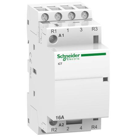 Schneider Electric Acti9 iCT iCT Contactor, 24 V ac Coil, 4 Pole, 16 A, 4NO