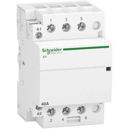 Schneider Electric Acti9 iCT iCT Contactor, 230 V ac Coil, 3 Pole, 40 A, 3NO