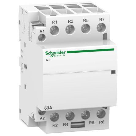 Schneider Electric Acti9 iCT iCT Contactor, 230 V ac Coil, 4 Pole, 63 A, 4NC