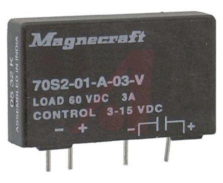 Solid state relay, SPST-NO, 3A, panel