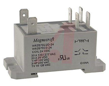 POWER RELAY, DPST-NO, 30 A, SCREW