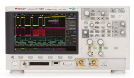 Keysight Technologies MSOX3022T Digital Bench Oscilloscope, 2 Analogue Channels, 200MHz, 16 Digital Channels