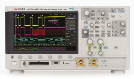 Keysight Technologies MSOX3032T Digital Bench Oscilloscope, 2 Analogue Channels, 350MHz, 16 Digital Channels - UKAS