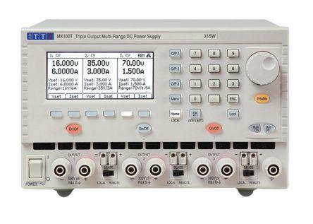 Aim-TTi MX100T Digital Bench Power Supply, 0 → 16V, 0 → 3A, 3-Output, 315W