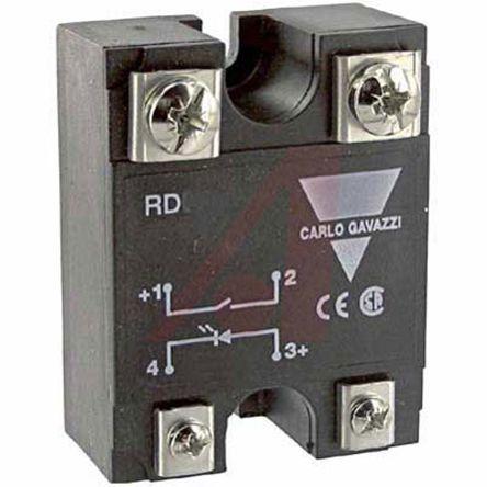 Carlo Gavazzi RA 24 Series Solid State Relay, 25 A Load, Panel Mount, 280 V ac Load, 280V ac/dc Control, RA2425HA06