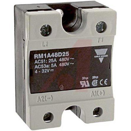 Carlo Gavazzi Solid State Relay, 25 A Load, Panel Mount, 530 V ac Load, 32 V dc Control, RM1A48D25