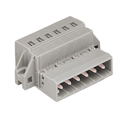 WAGO, 5mm Pitch, 5 Way, Pluggable Terminal Block, Feed Through Header, Through Hole, Screw Termination, 231-605/019-000