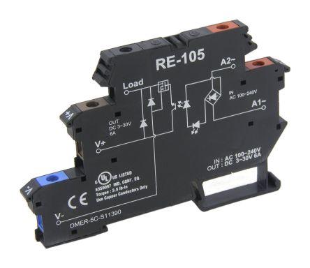 OPTOCOUPLER, 6A DC, DIN, 100-240VAC