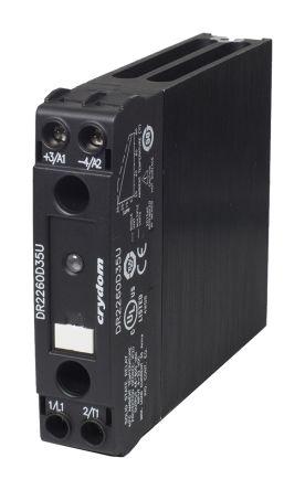 Sensata/Crydom Solid State Relay, 20 A Load, DIN Rail Mount, 600 V rms Load, 280V ac/dc Control, DR2260A20V