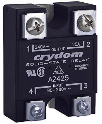 Sensata/Crydom 1 Series Solid State Relay, 125 A Load, Panel Mount, 280 V rms Load, 32 V Control, D24125PG