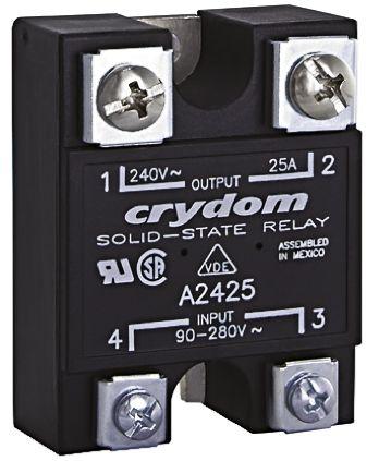 Sensata/Crydom 1 Series Solid State Relay, 110 A Load, Panel Mount, 280 V rms Load, 280 V Control, A24110PG