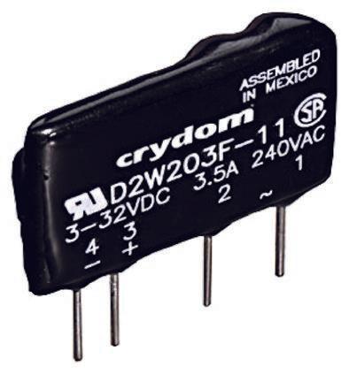 Sensata/Crydom D2W Series Solid State Relay, 3 A Load, PCB Mount, 280 V rms Load, 32 V dc Control, D2W203F