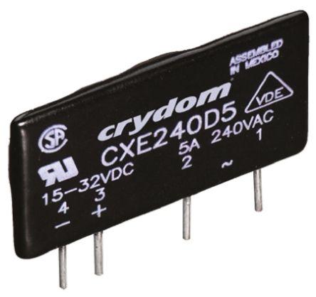 Sensata/Crydom Solid State Relay, 5 A Load, PCB Mount, 660 V rms Load, 32 V dc Control, CXE480D5