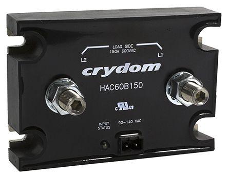 Sensata/Crydom HAC Series Solid State Relay, 150 A rms Load, Panel Mount, 660 V ac Load, 32 V dc Control, HAC60D150H