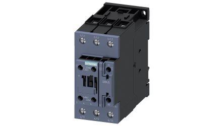 Siemens SIRIUS Innovation 3RT2 Contactor, 110 V ac Coil, 3 Pole, 40 A, 18.5 kW, 3NO