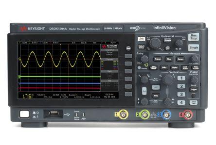 Keysight Technologies DSOX1204A Portable Oscilloscope, 70MHz, 4 Analogue Channels With RS Calibration