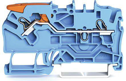 WAGO2102-1204 TOPJOB S, 2102 Series Feed Through Terminal Block, 2.5mm², Single-Level, Push-In Cage Clamp Termination,