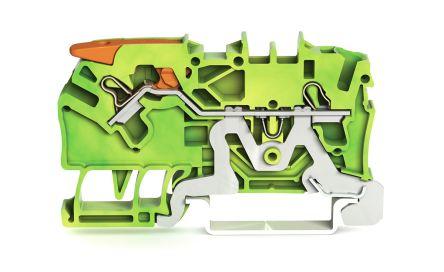 WAGO2102-1207 TOPJOB S, 2102 Series Earth Terminal Block, 2.5mm², Single-Level, Push-In Cage Clamp Termination, ATEX,